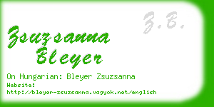 zsuzsanna bleyer business card